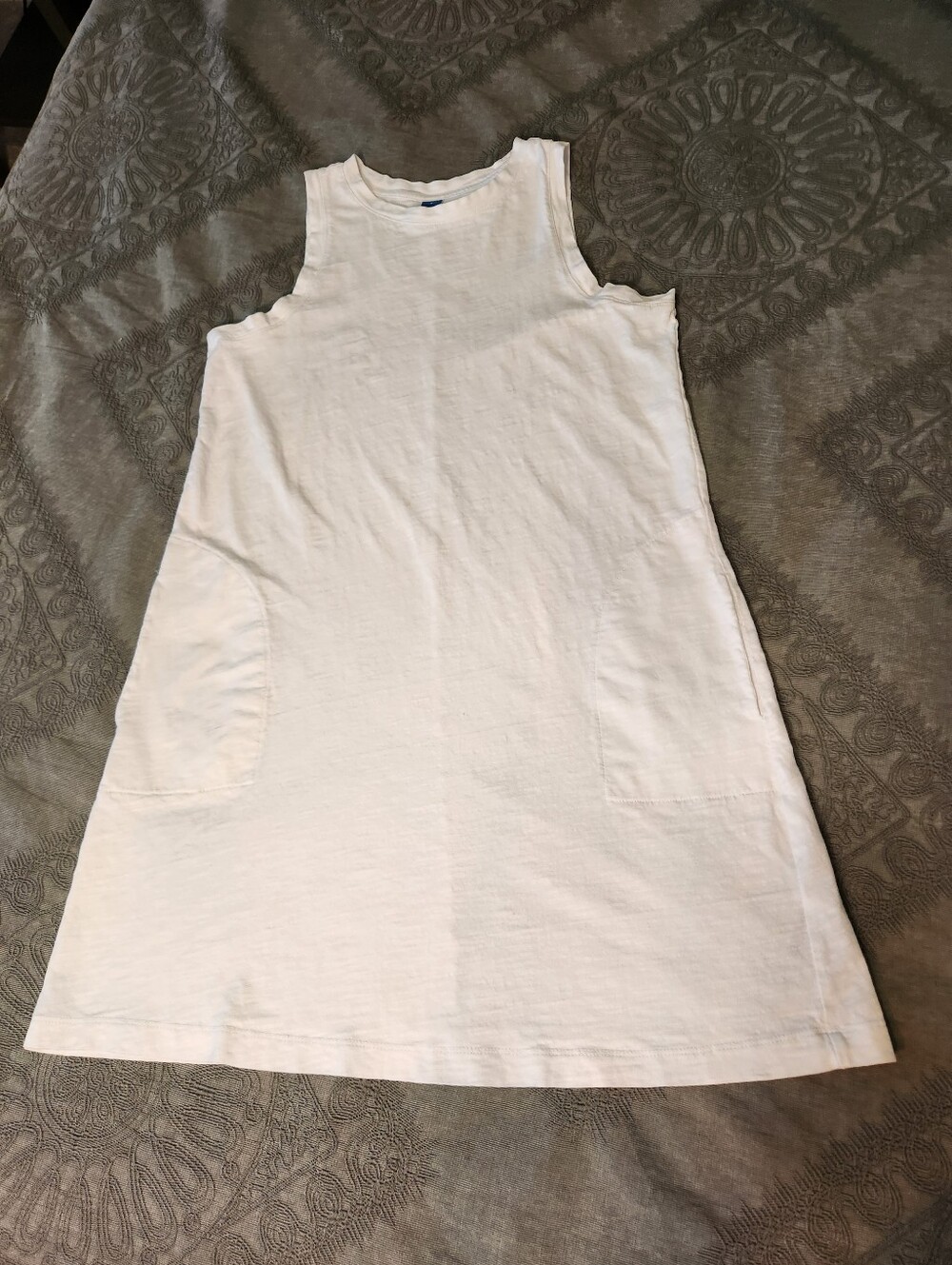 Old Navy White Casual Tank Dress  Small